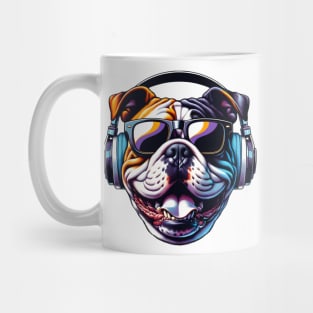 American Bulldog Smiling DJ: Rhythms and Shades Unleashed Mug